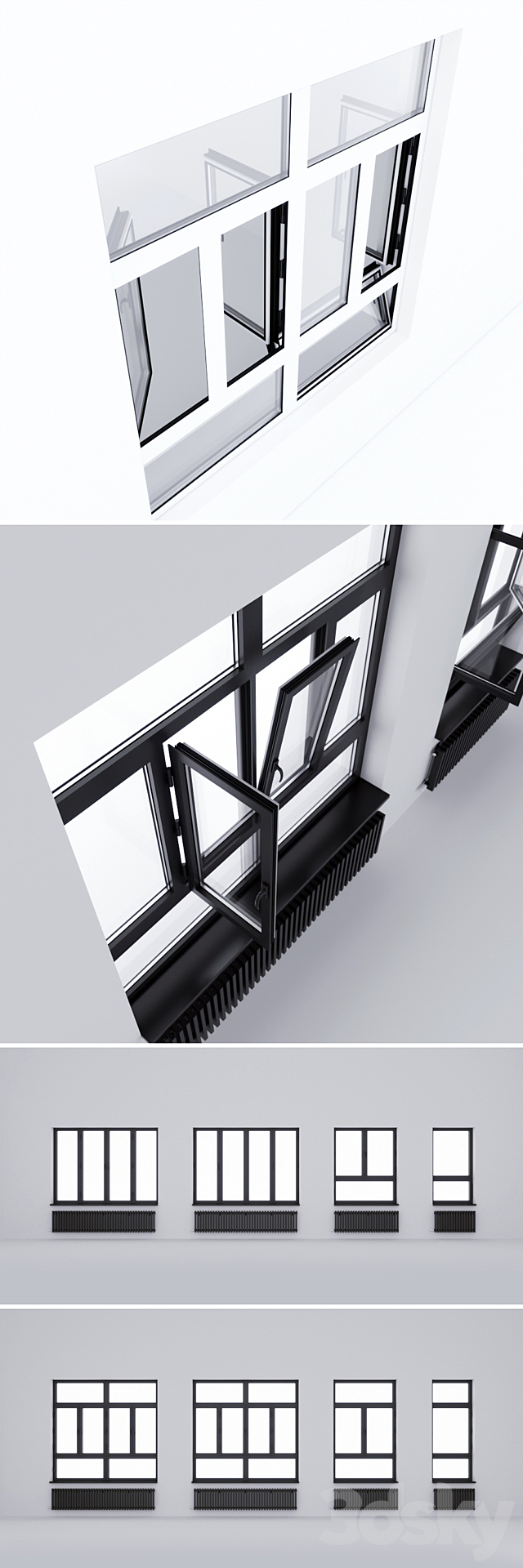 Aluminum windows ALUMIL 3DSMax File - thumbnail 3