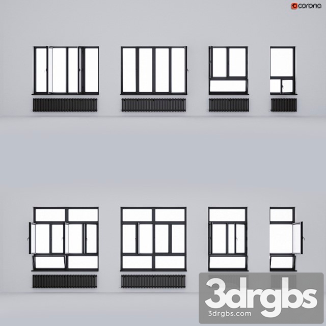 Aluminum windows alumil_1 3dsmax Download - thumbnail 1