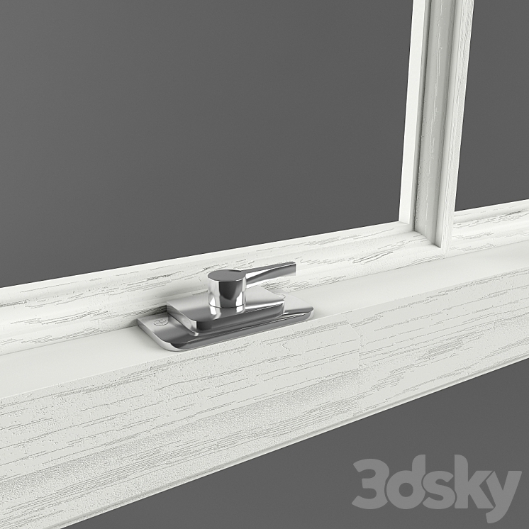 American window – Double Hung Window 3DS Max - thumbnail 2