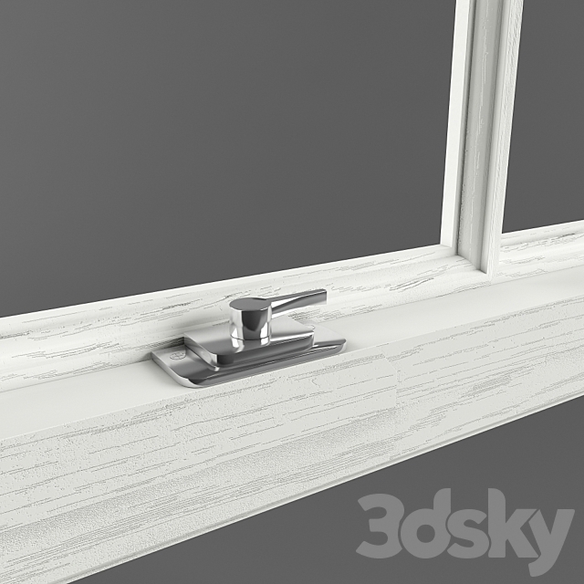 American window – Double Hung Window 3DS Max Model - thumbnail 2