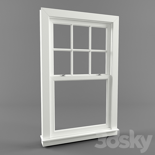 American window – Double Hung Window 3DSMax File - thumbnail 1