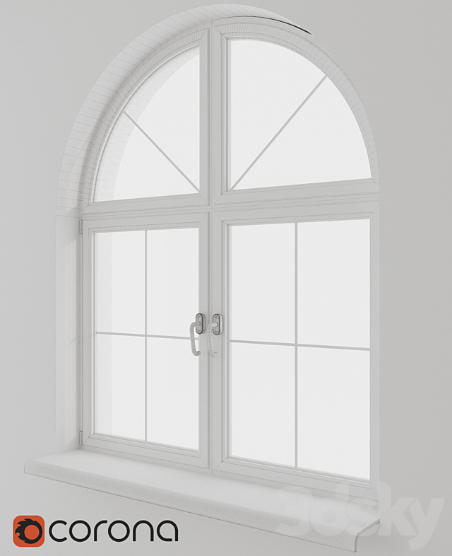 arched window 3DS Max Model - thumbnail 3