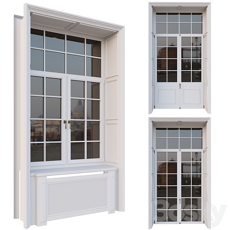 AVE Classic French Windows 3DS Max - thumbnail 1