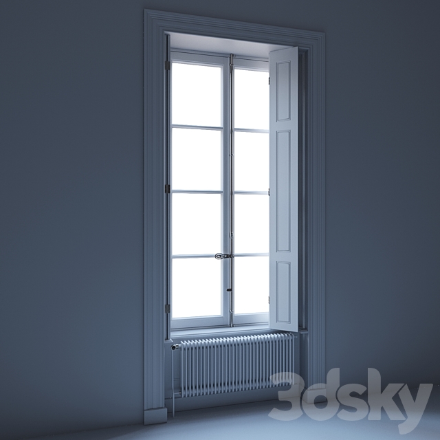 AVE Vintage French Window 3DS Max Model - thumbnail 2