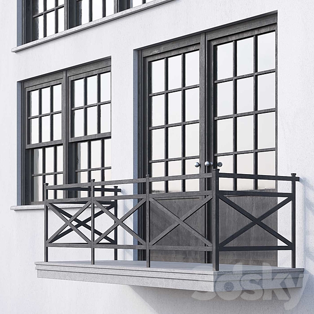 Black loft windows 3DSMax File - thumbnail 2