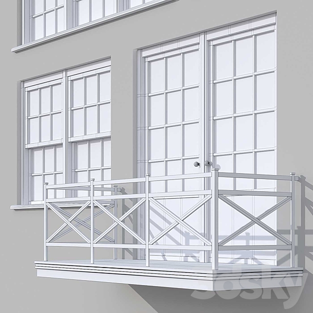 Black loft windows 3DSMax File - thumbnail 3