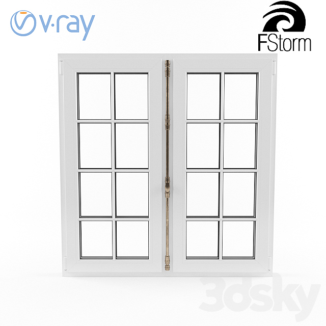 Classic French Window 3ds Max - thumbnail 1