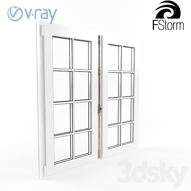 Classic French Window 3ds Max - thumbnail 2