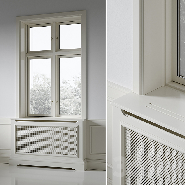 Classic window with radiator screen 002 3ds Max - thumbnail 2