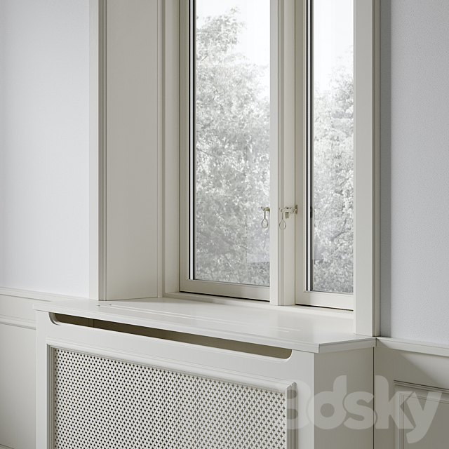 Classic window with radiator screen 002 3ds Max - thumbnail 3