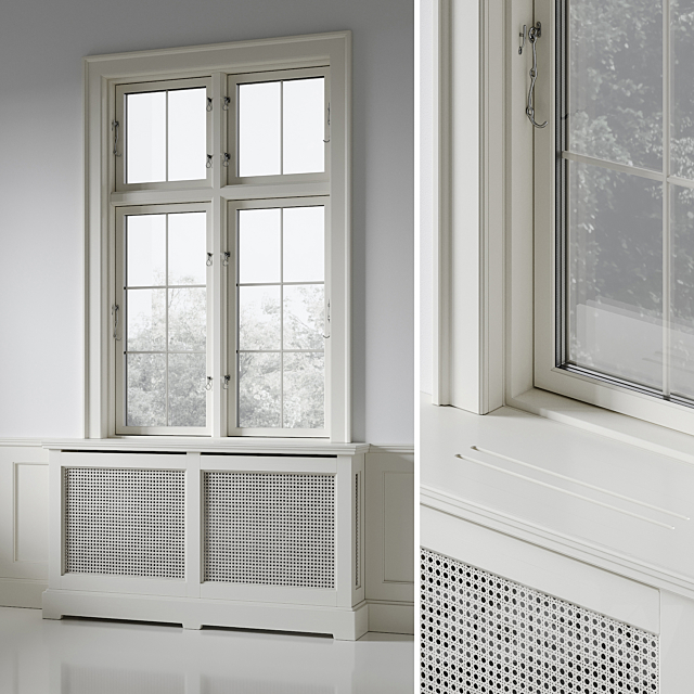 Classic window with radiator screen 005 3ds Max - thumbnail 2