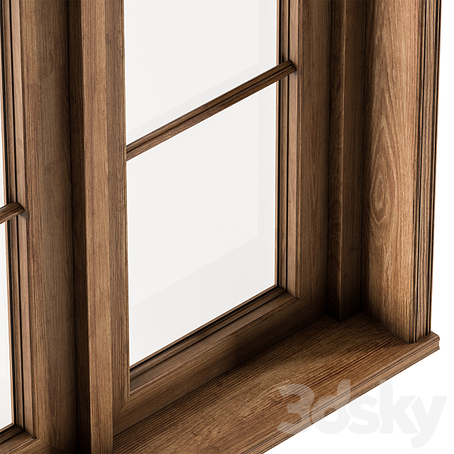 Classic Wooden – Windows Set 25 3ds Max - thumbnail 3