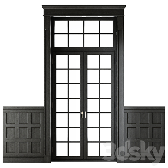 Classical Wooden Window_Door 3ds Max - thumbnail 3