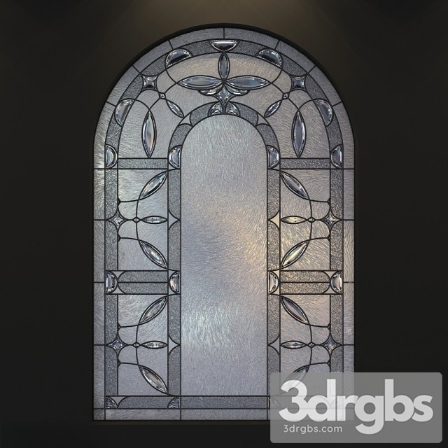 Curved Windows Stained Glass 3dsmax Download - thumbnail 1