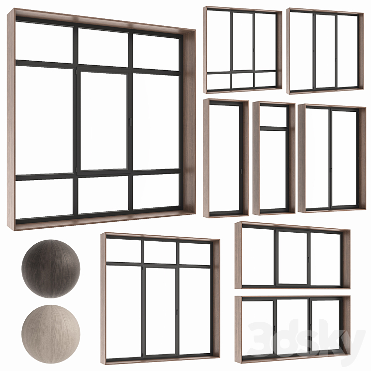 different windows 3DS Max Model - thumbnail 1