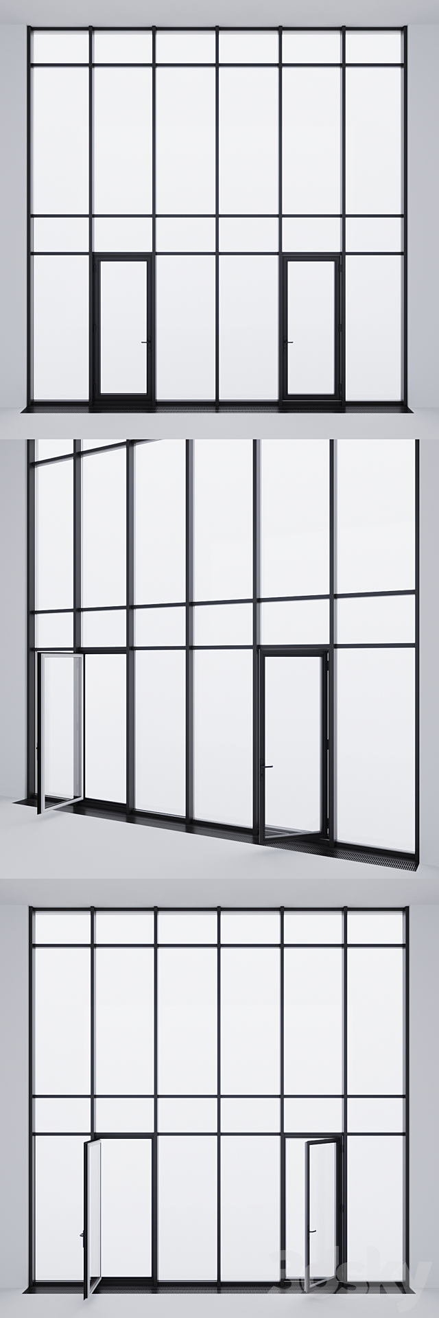 Double-glazed windows 3DS Max Model - thumbnail 3