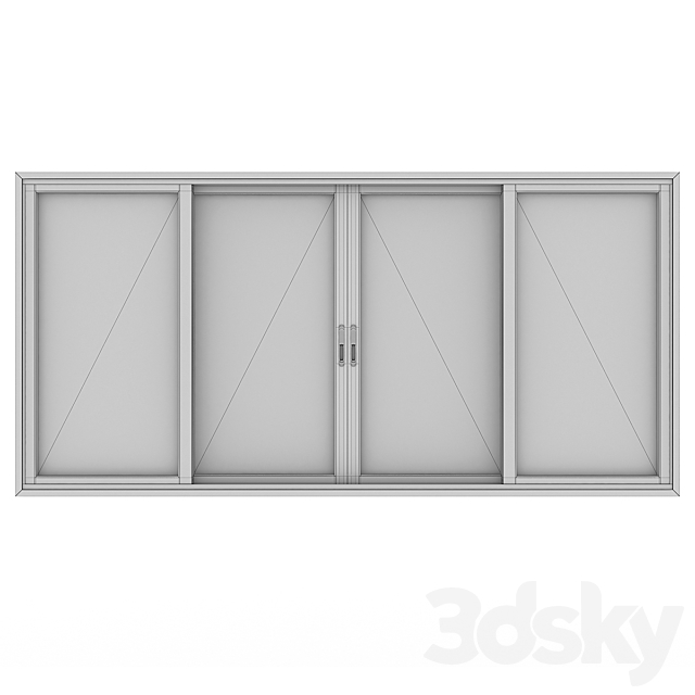 Dynamic Sliding Windows Set 02 3DS Max Model - thumbnail 3