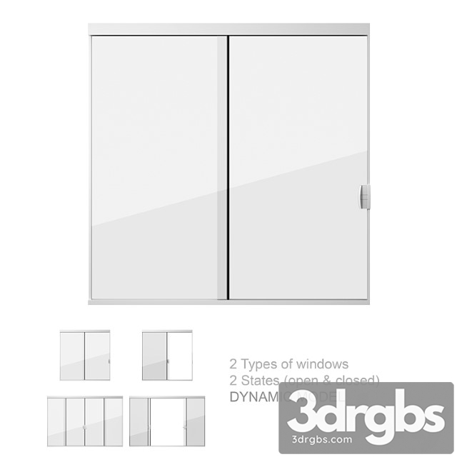 Dynamic sliding windows set 03 3dsmax Download - thumbnail 1