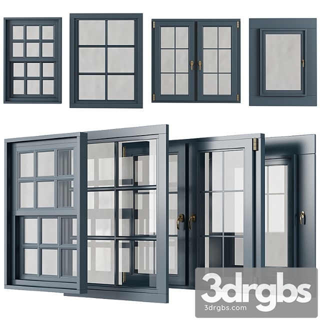 Entrance window number 003 3dsmax Download - thumbnail 1