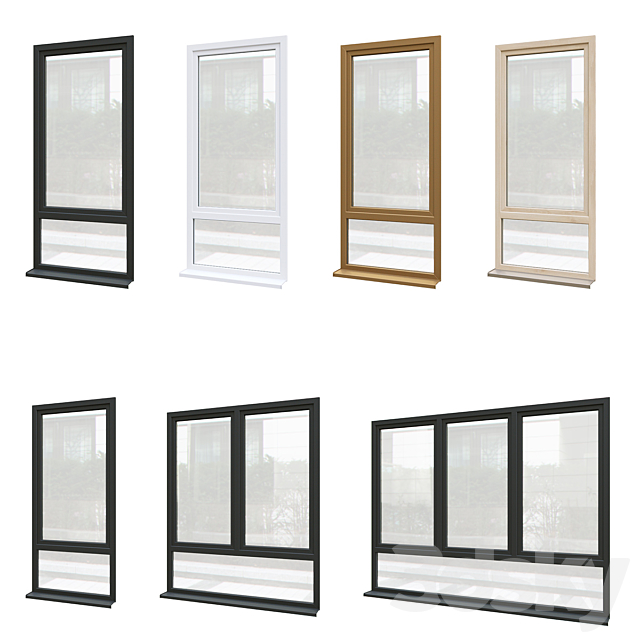 Exterior windows (optimized) v.02 3ds Max - thumbnail 1