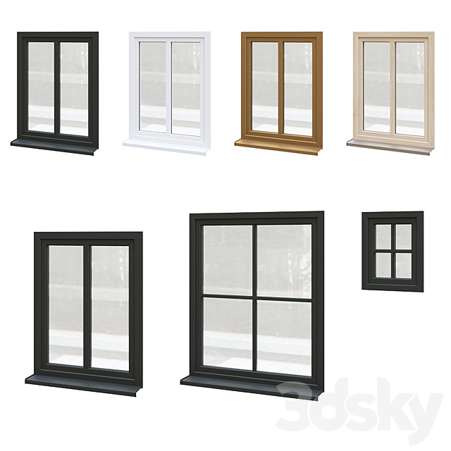 Exterior windows (optimized) v.05 3ds Max - thumbnail 1