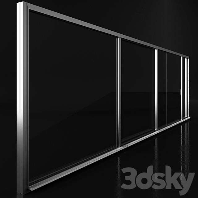 Flush frame swiss window 3DS Max Model - thumbnail 1