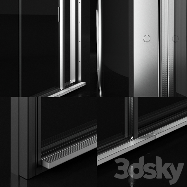 Flush frame swiss window 3DS Max Model - thumbnail 2