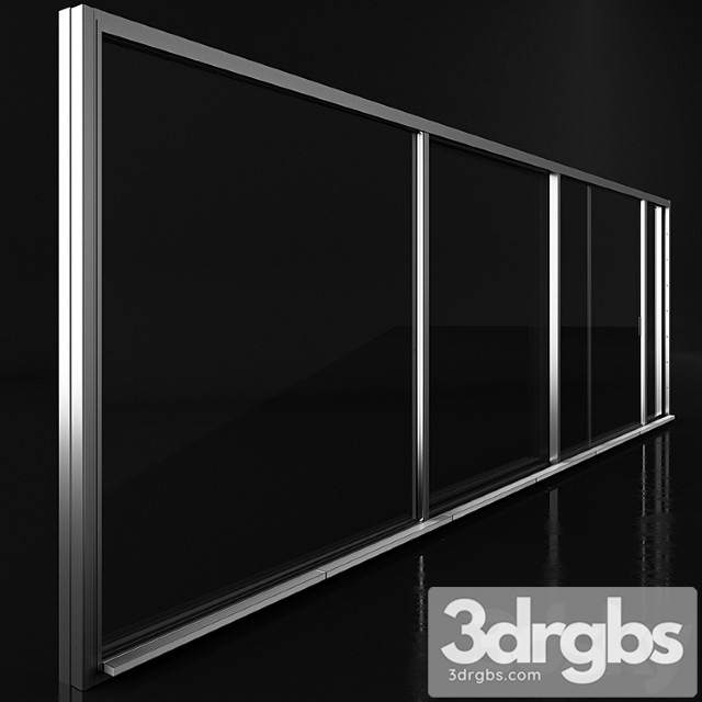 Flush Frame Swiss Window 3dsmax Download - thumbnail 1