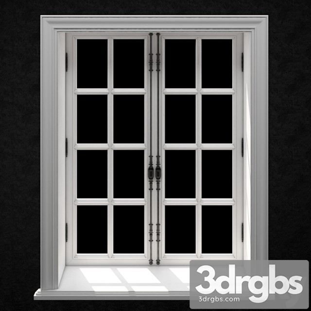 French Window 1 1500×2000 Corona Vray 3dsmax Download - thumbnail 1