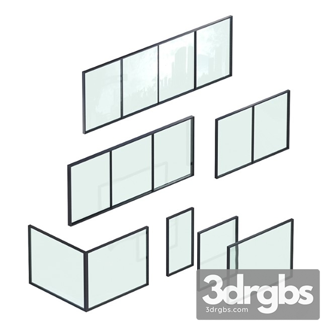 Glazing Set 01 3dsmax Download - thumbnail 1