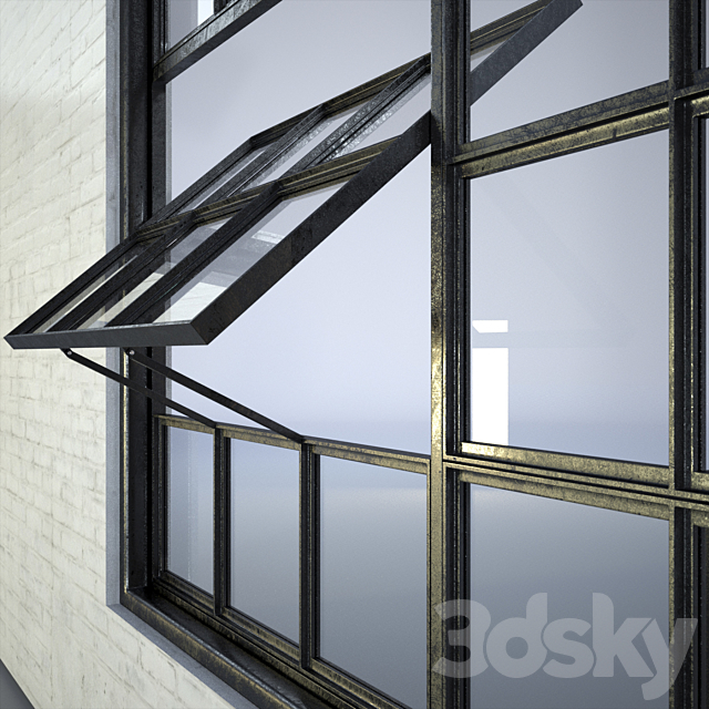 Industrial Factory Windows 3DS Max Model - thumbnail 1