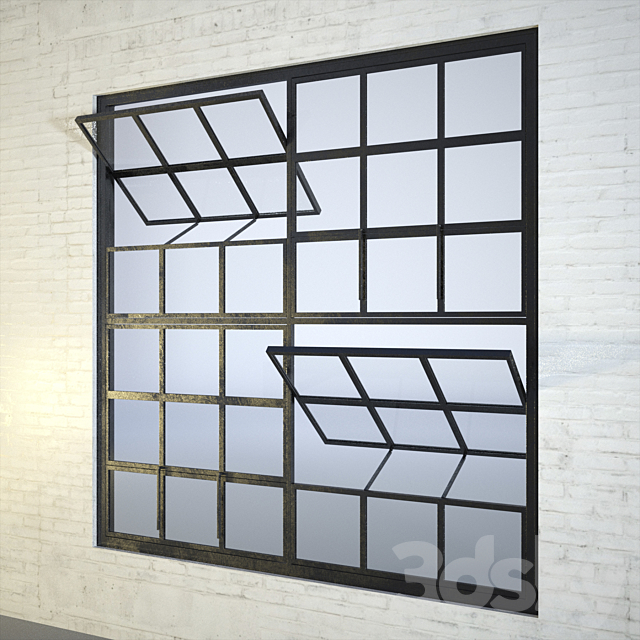 Industrial Factory Windows 3DS Max Model - thumbnail 2