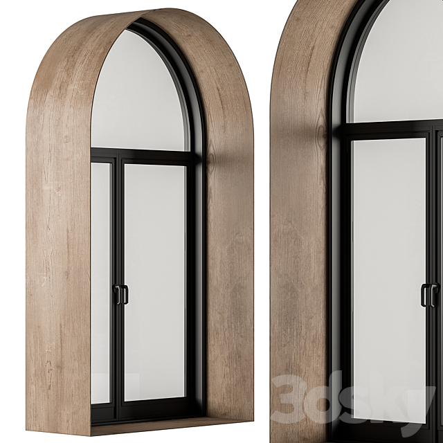 Modern Arched Windows Set 22 3DS Max Model - thumbnail 2