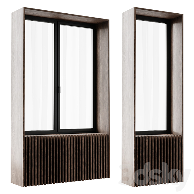 Modern windows 2 3DS Max Model - thumbnail 4