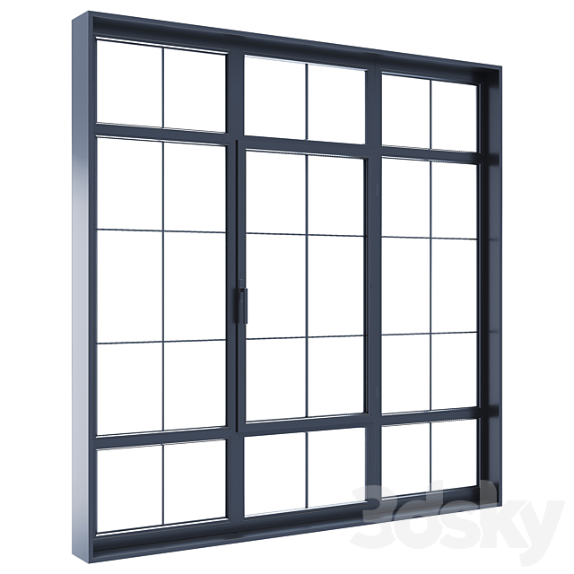 Modern windows 3 3DS Max Model - thumbnail 2