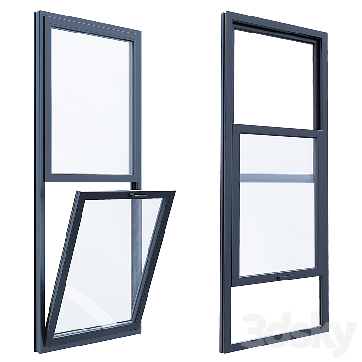 Modern windows modern windows 4 3DS Max Model - thumbnail 2