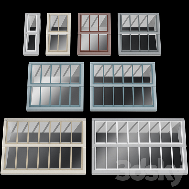 Modular roof window dormer skylight rooflight 3ds Max - thumbnail 2