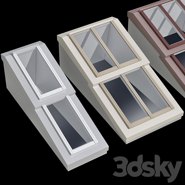 Modular roof window dormer skylight rooflight 3ds Max - thumbnail 3