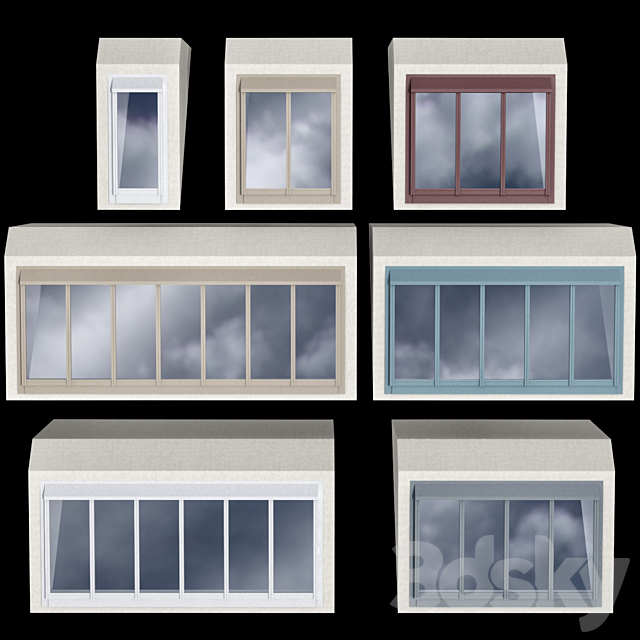 Modular roof window dormer skylight rooflight 3ds Max - thumbnail 3