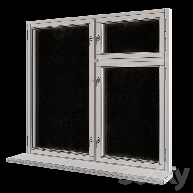 Old window 3DS Max Model - thumbnail 3