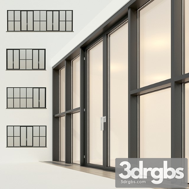 Panoramic glazing. stained glass window 22 3dsmax Download - thumbnail 1
