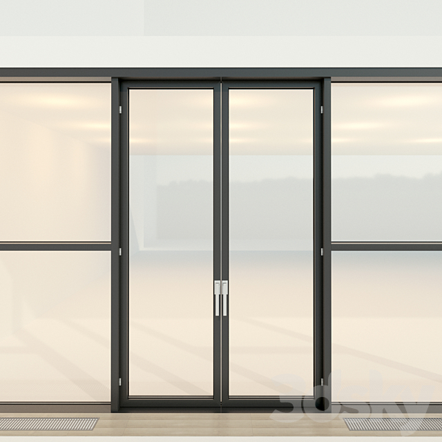 Panoramic glazing. Stained glass window 24 3DS Max Model - thumbnail 3