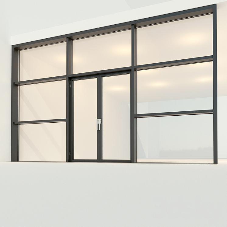 Panoramic glazing. Stained glass window 25 3DS Max - thumbnail 2