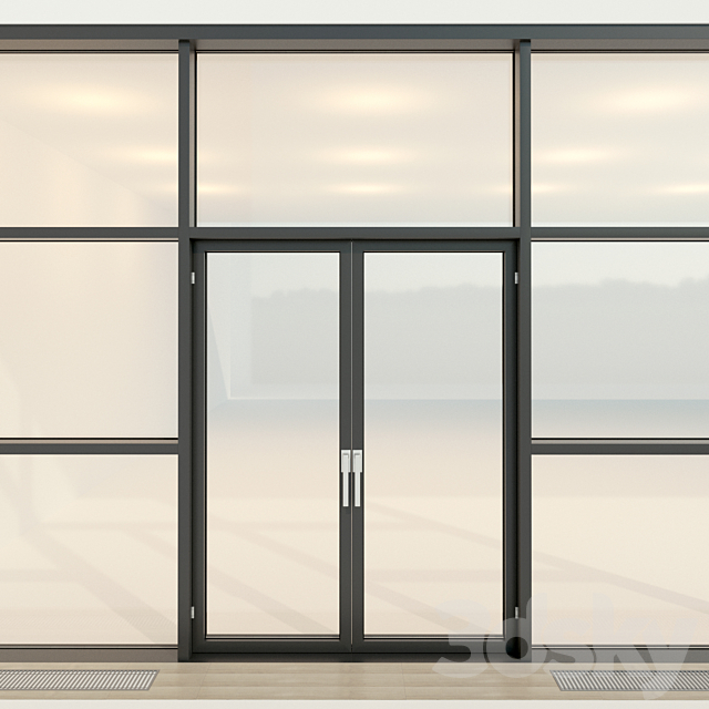 Panoramic glazing. Stained glass window 25 3DSMax File - thumbnail 3