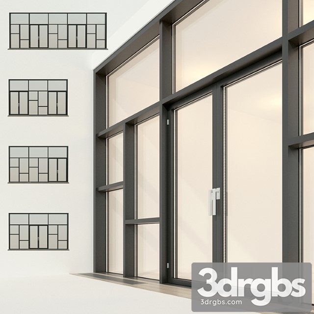 Panoramic glazing. stained glass window 26 3dsmax Download - thumbnail 1