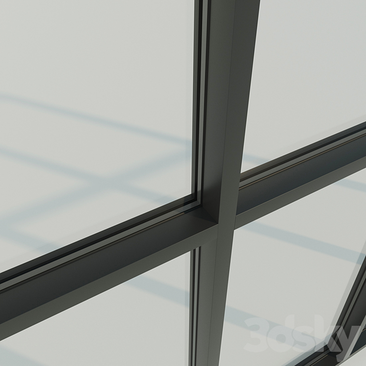 Panoramic glazing. Stained glass window 3DS Max - thumbnail 2