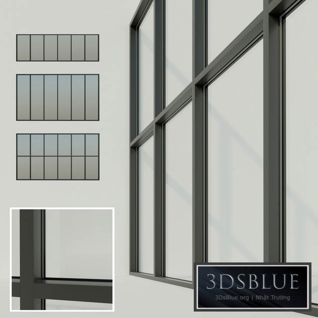 Panoramic glazing. Stained glass window 3DS Max - thumbnail 3