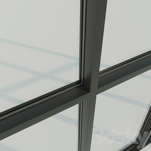 Panoramic glazing. Stained glass window 3DSMax File - thumbnail 2