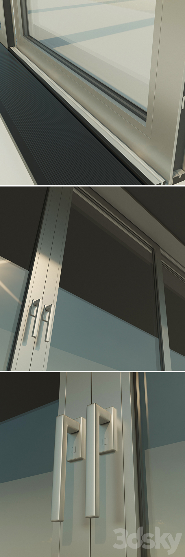 Panoramic sliding system Window Door 3ds Max - thumbnail 2