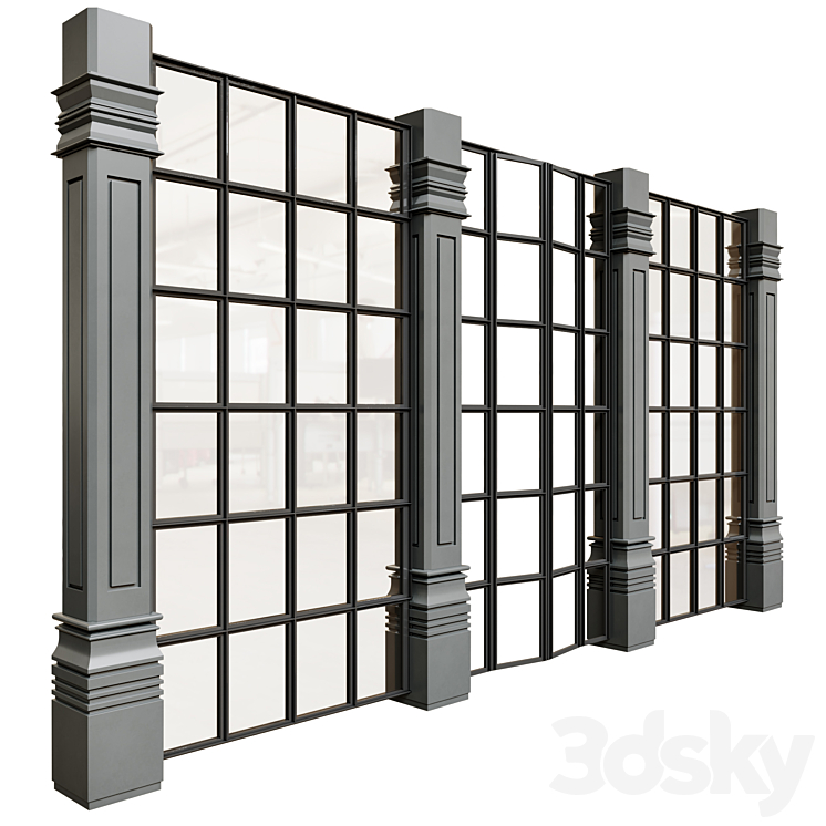 Panoramic windows and doors 3DS Max Model - thumbnail 1